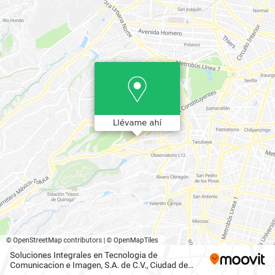 Mapa de Soluciones Integrales en Tecnologia de Comunicacion e Imagen, S.A. de C.V.