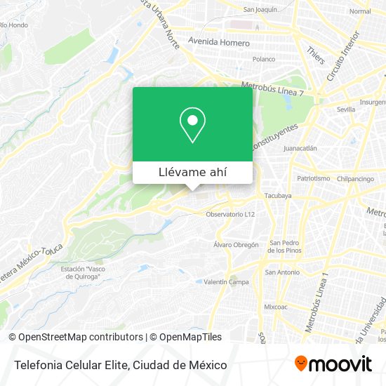 Mapa de Telefonia Celular Elite