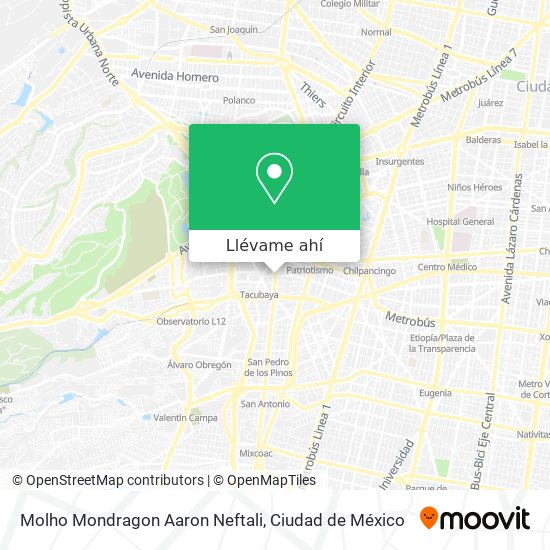 Mapa de Molho Mondragon Aaron Neftali