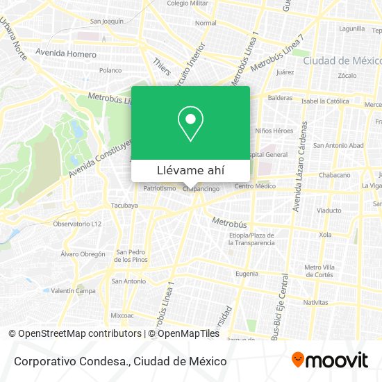 Mapa de Corporativo Condesa.
