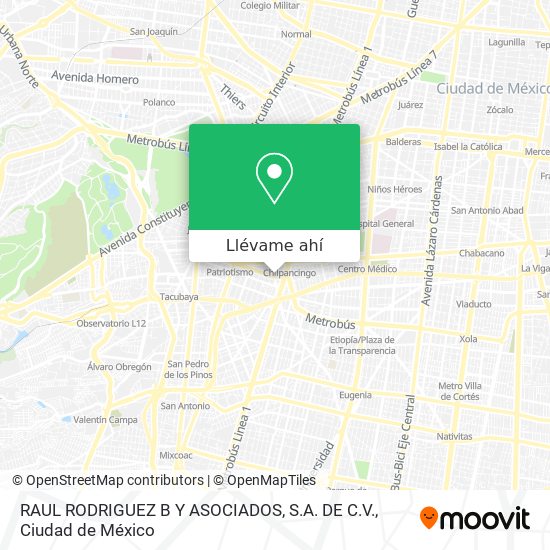 Mapa de RAUL RODRIGUEZ B Y ASOCIADOS, S.A. DE C.V.