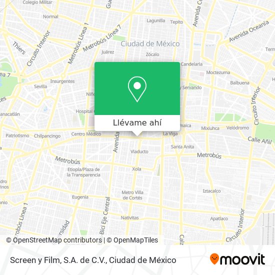 Mapa de Screen y Film, S.A. de C.V.
