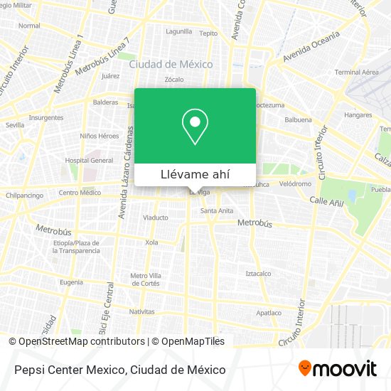 Mapa de Pepsi Center Mexico