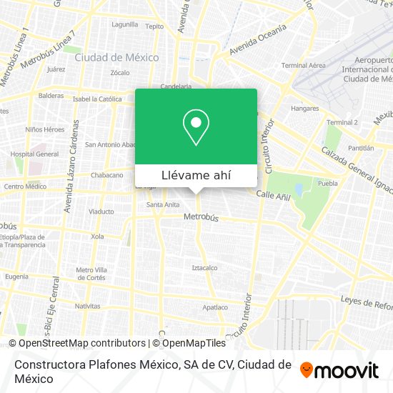 Mapa de Constructora Plafones México, SA de CV
