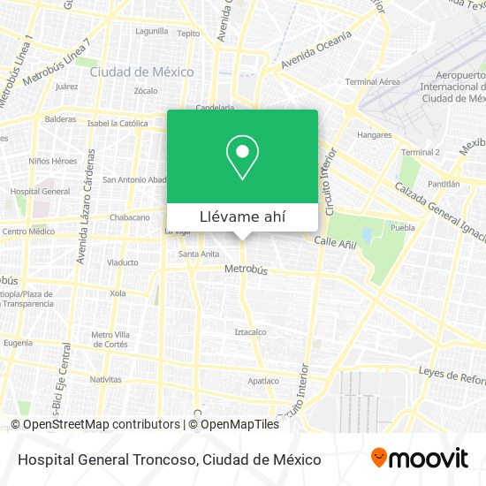 Mapa de Hospital General Troncoso