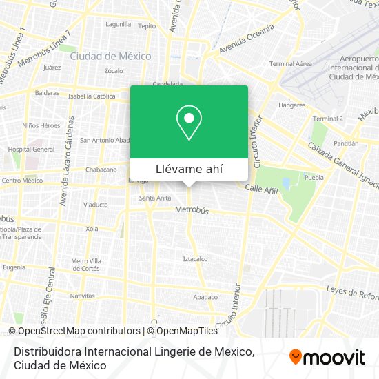 Mapa de Distribuidora Internacional Lingerie de Mexico