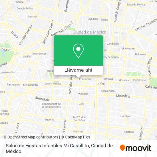 Mapa de Salon de Fiestas Infantiles Mi Castillito