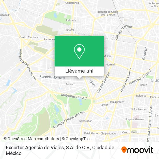 Mapa de Excurtur Agencia de Viajes, S.A. de C.V.