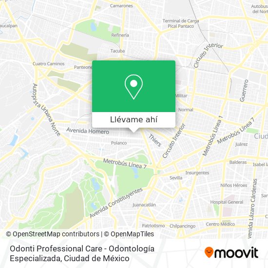 Mapa de Odonti Professional Care - Odontología Especializada