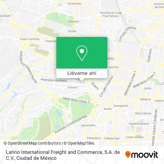 Mapa de Latino International Freight and Commerce, S.A. de C.V.