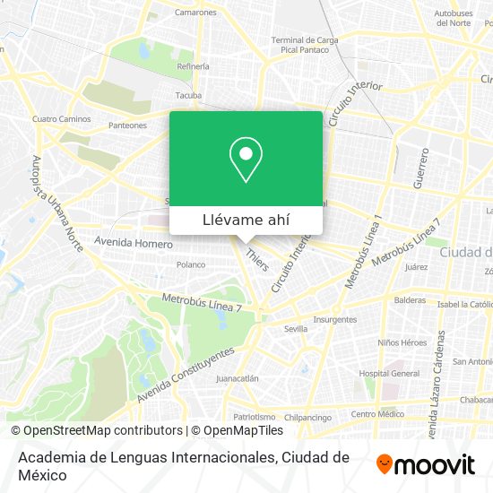 Mapa de Academia de Lenguas Internacionales