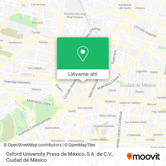 Mapa de Oxford University Press de México, S.A. de C.V.