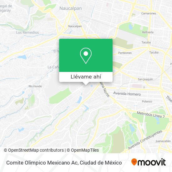 Mapa de Comite Olimpico Mexicano Ac