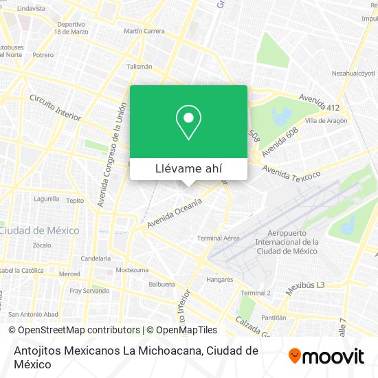 Mapa de Antojitos Mexicanos La Michoacana