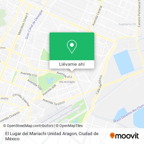 Mapa de El Lugar del Mariachi Unidad Aragon