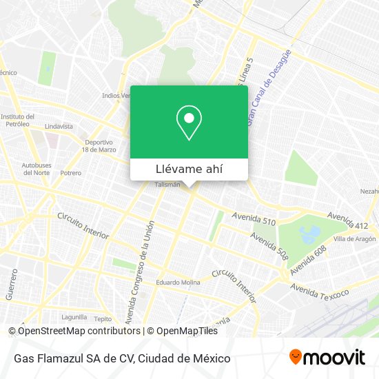 Mapa de Gas Flamazul SA de CV