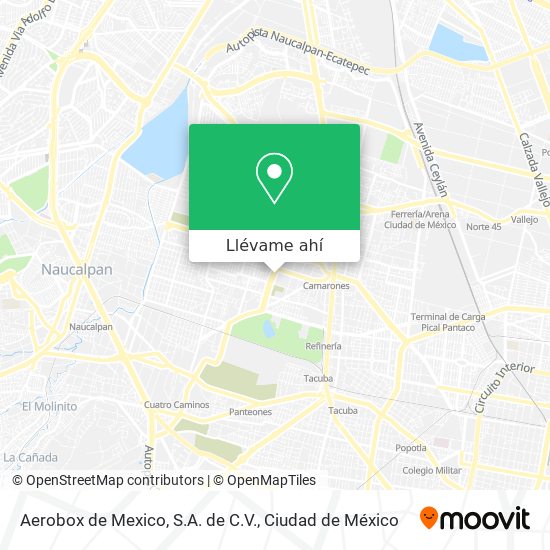 Mapa de Aerobox de Mexico, S.A. de C.V.
