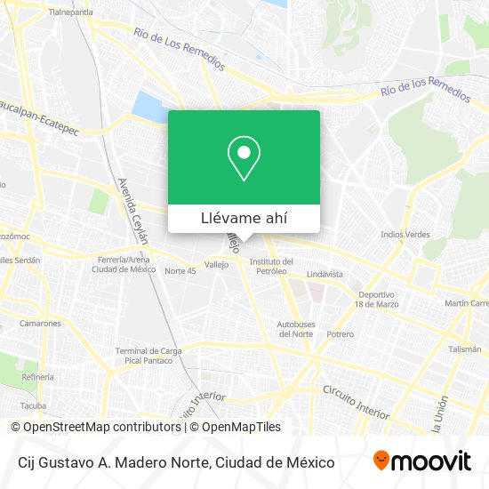 Mapa de Cij Gustavo A. Madero Norte