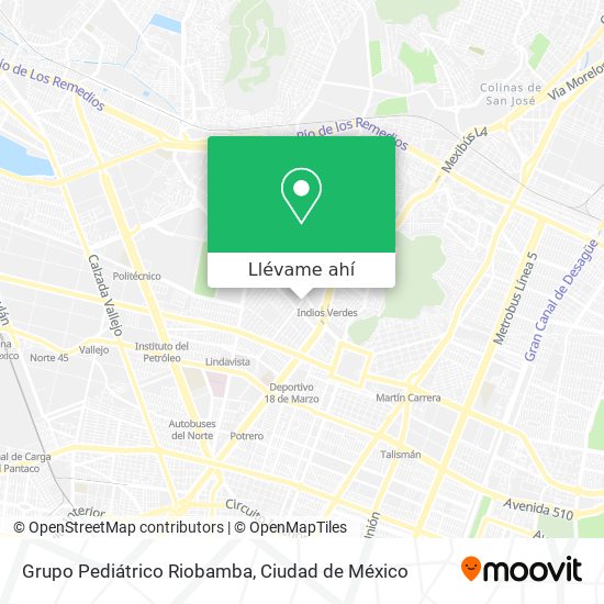 Mapa de Grupo Pediátrico Riobamba