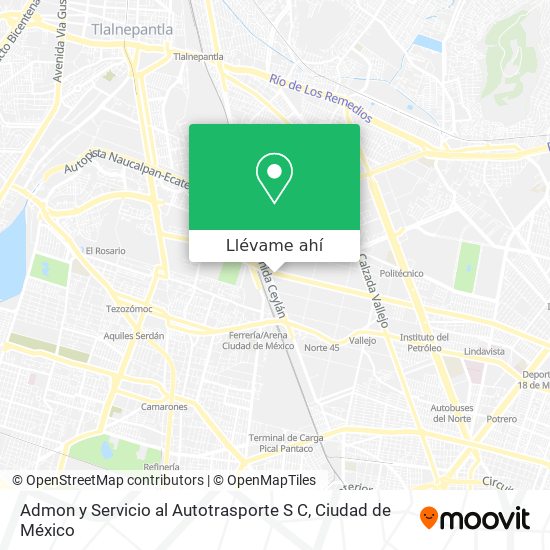 Mapa de Admon y Servicio al Autotrasporte S C