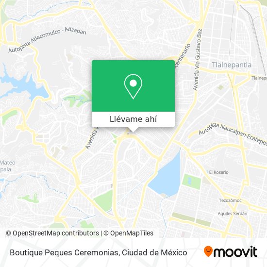 Mapa de Boutique Peques Ceremonias