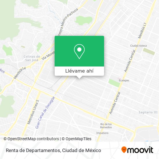 Cómo llegar a Renta de Departamentos en Ecatepec De Morelos en Autobús o  Metro?