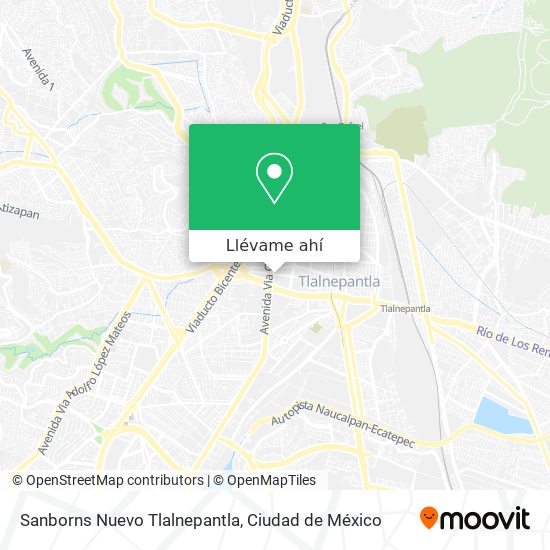 Mapa de Sanborns Nuevo Tlalnepantla