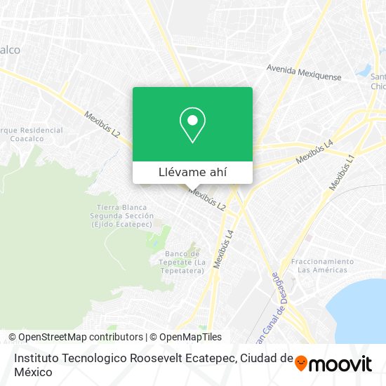 Mapa de Instituto Tecnologico Roosevelt Ecatepec