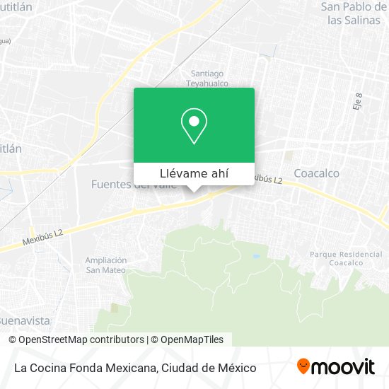 Mapa de La Cocina Fonda Mexicana