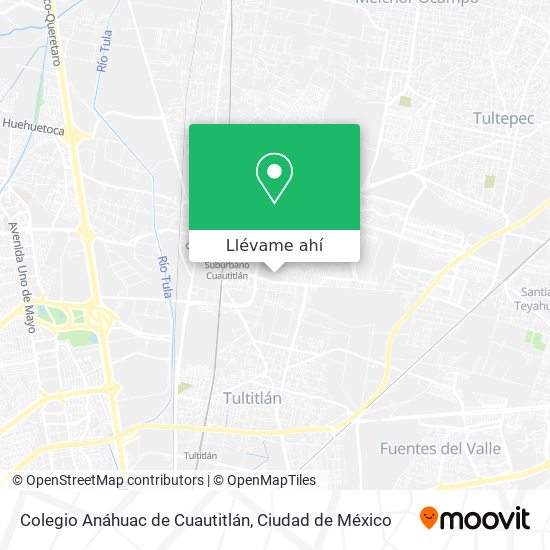 Mapa de Colegio Anáhuac de Cuautitlán