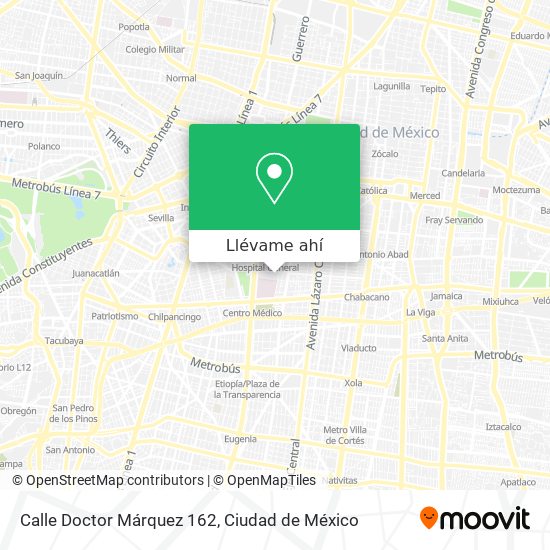 Mapa de Calle Doctor Márquez 162