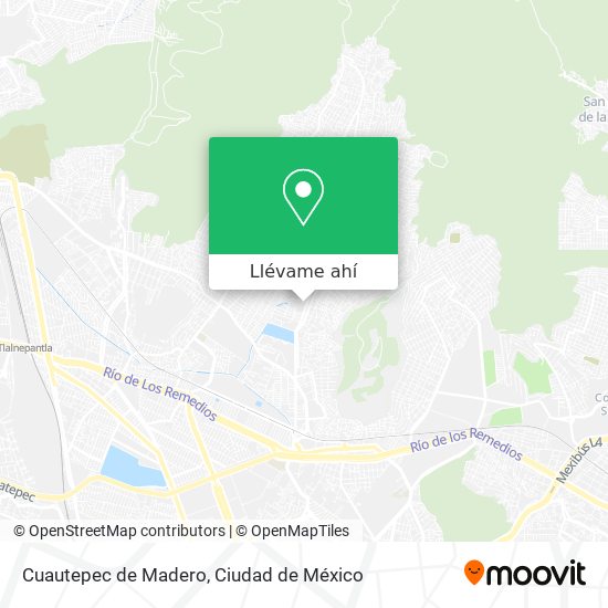 Mapa de Cuautepec de Madero