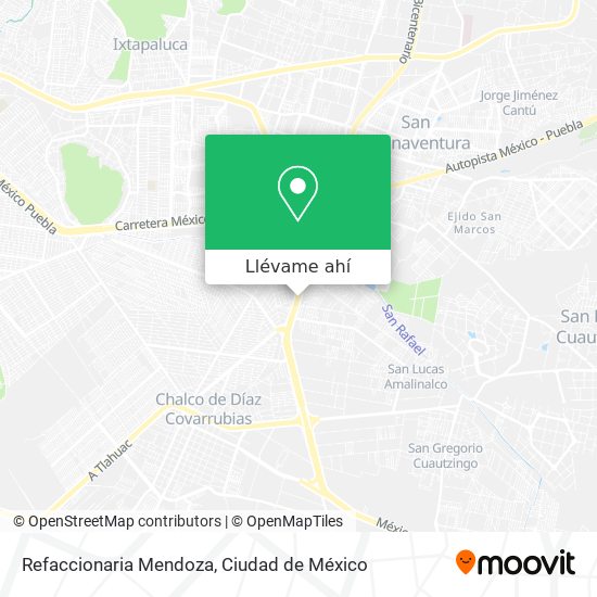Mapa de Refaccionaria Mendoza