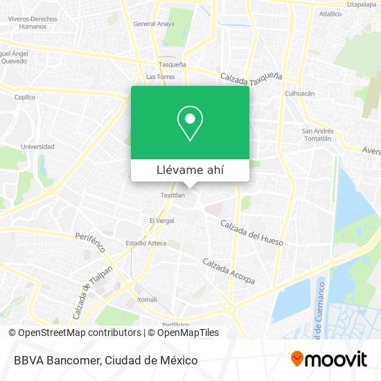 Mapa de BBVA Bancomer