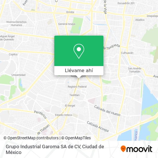 Mapa de Grupo Industrial Garoma SA de CV