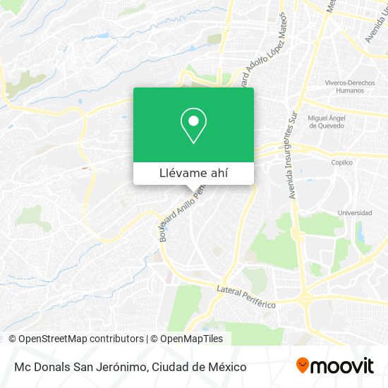 Mapa de Mc Donals San Jerónimo