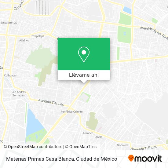 Mapa de Materias Primas Casa Blanca