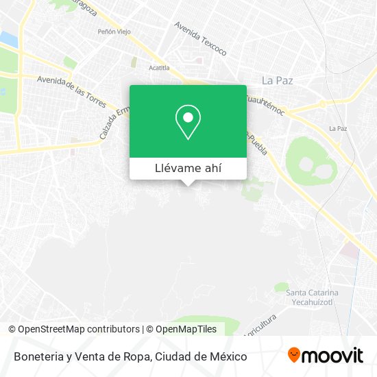 Mapa de Boneteria y Venta de Ropa