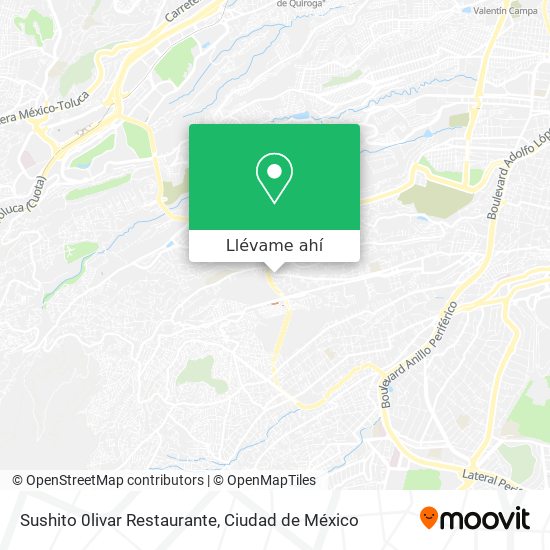 Mapa de Sushito 0livar Restaurante