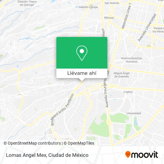 Mapa de Lomas Angel Mex