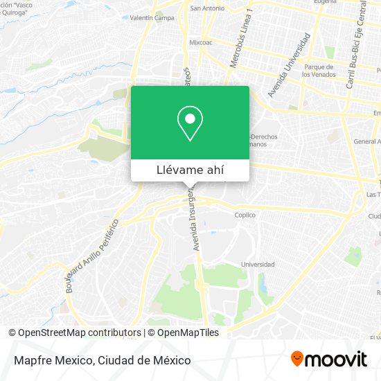 Mapa de Mapfre Mexico