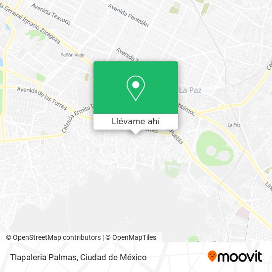 Mapa de Tlapaleria Palmas