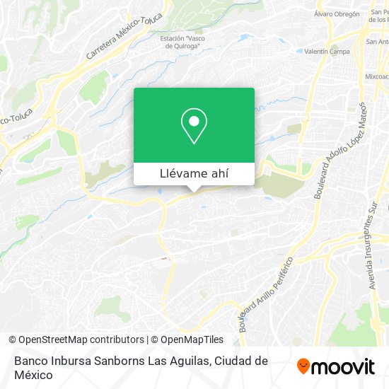 Mapa de Banco Inbursa Sanborns Las Aguilas