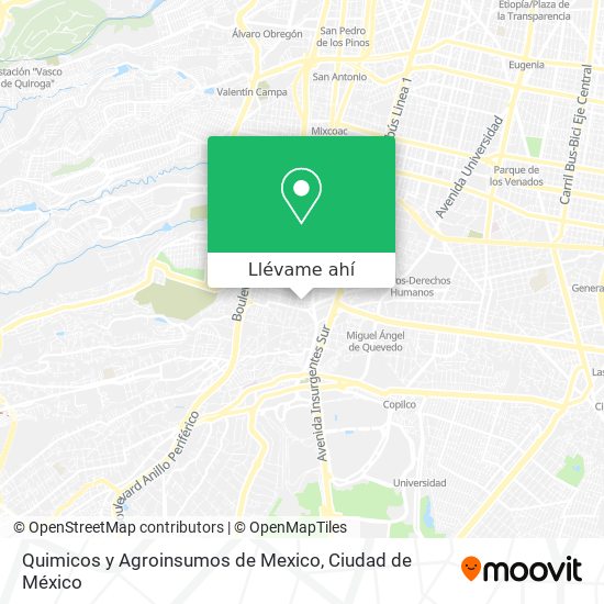 Mapa de Quimicos y Agroinsumos de Mexico