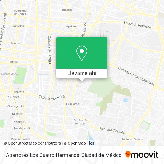 Mapa de Abarrotes Los Cuatro Hermanos