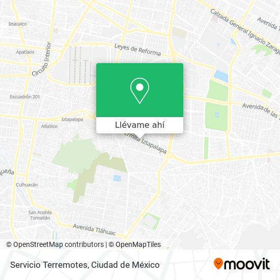 Mapa de Servicio Terremotes