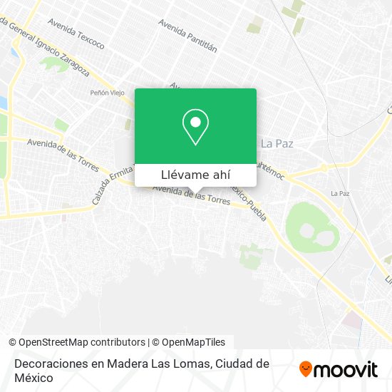 Mapa de Decoraciones en Madera Las Lomas