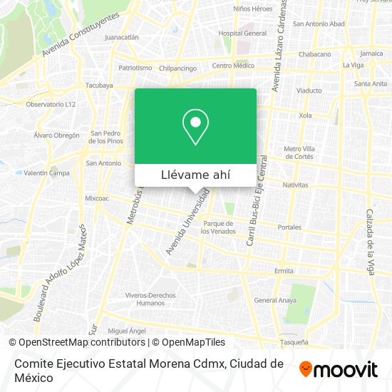 Mapa de Comite Ejecutivo Estatal Morena Cdmx