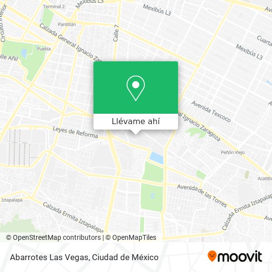 Mapa de Abarrotes Las Vegas