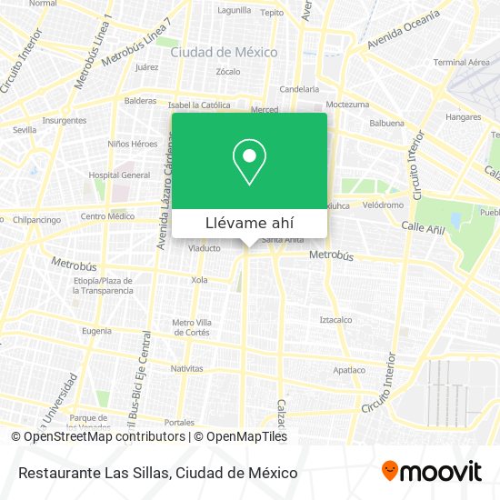 Mapa de Restaurante Las Sillas